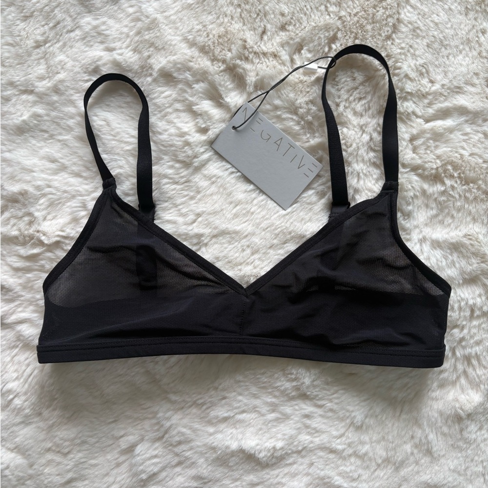 Negative Underwear Black Mesh Bralette